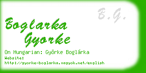 boglarka gyorke business card